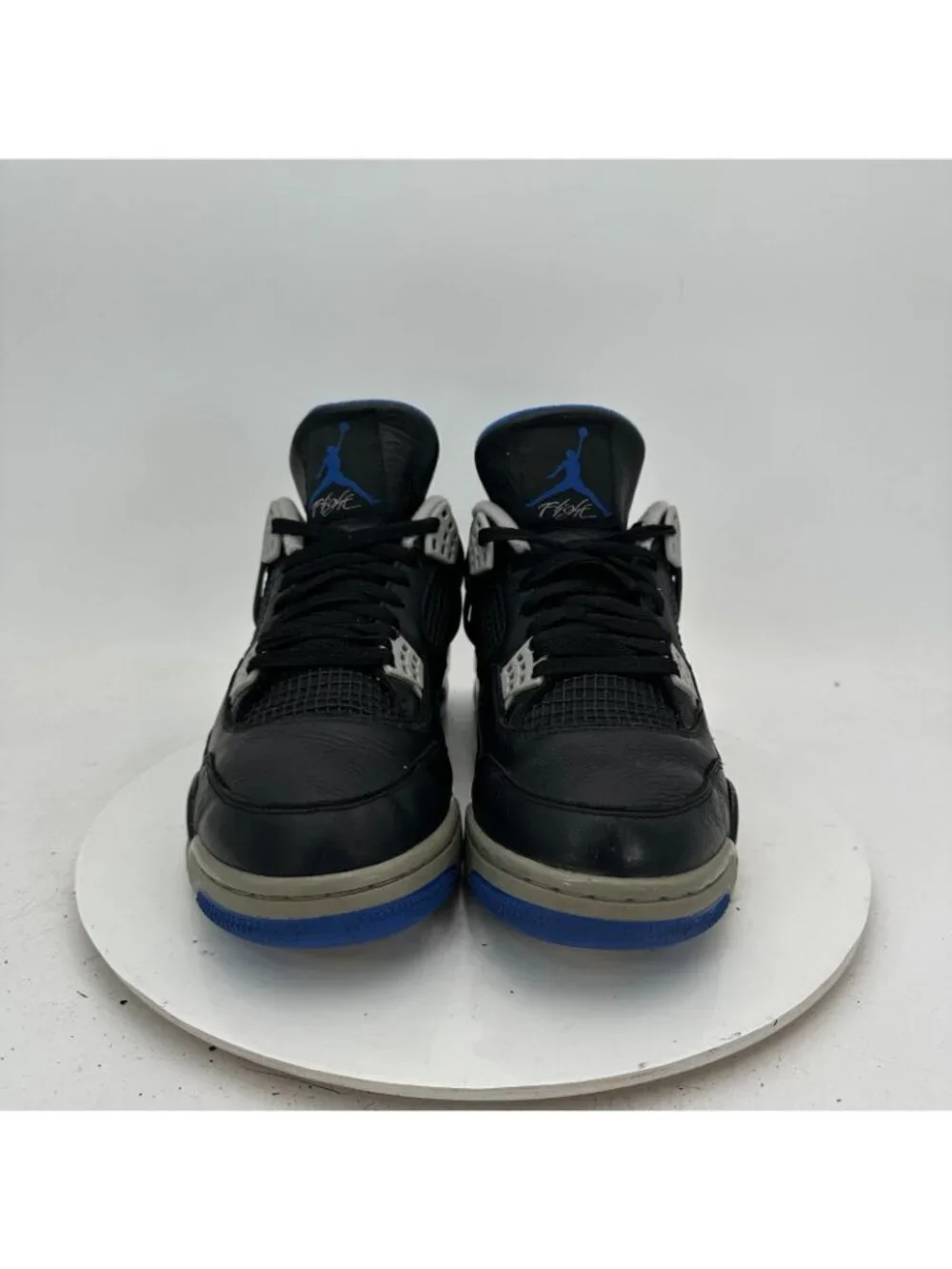 Nike Air Jordan 4 Men Sz 10.5 308497-006 Motorsports Alternate Black Silver Shoe